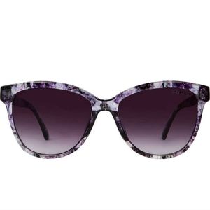 Suzy Levian 61mm Purple Floral Oversized 100% UV Protection Sunglasses Nwt ❤️